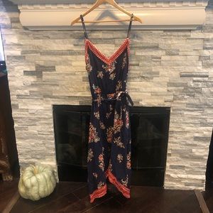 Floral Asymmetrical Bottom Xhilaration Dress 1X